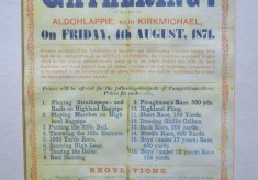 Poster for First Strathardle Gathering