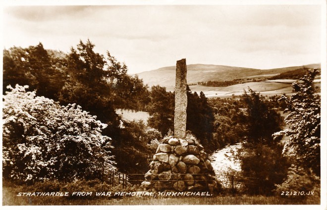 'Strathardle From War Memorial, Kirkmichael'. 