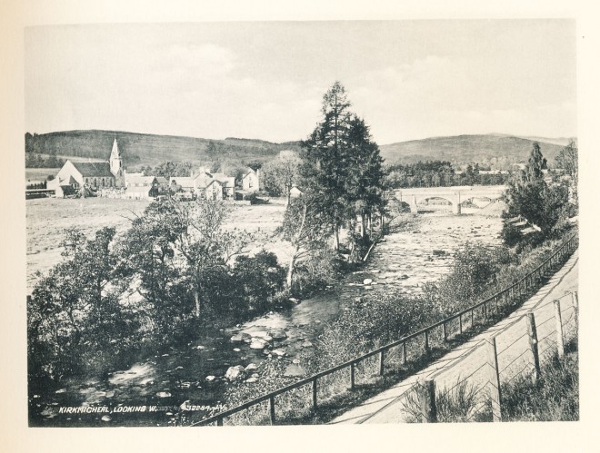Kirkmichael, Looking West. There are now many more trees along the side of the river.