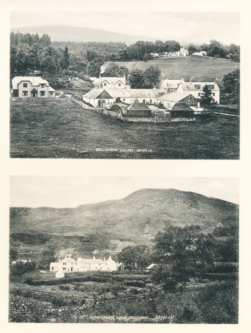 Ballintuim village and Glenfernate Lodge.