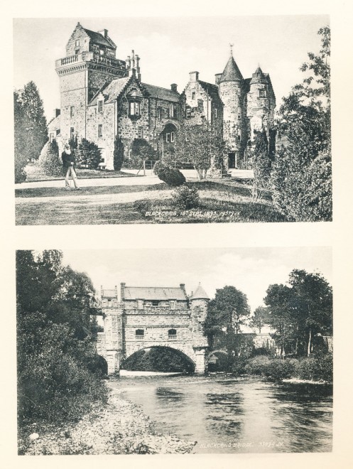 Blackcraig Castle and bridgehouse. (note: the photograph of the castle is dated 16th September 1895).