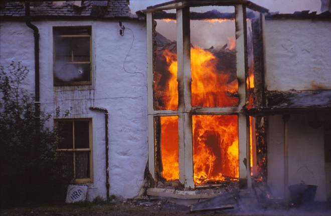 Flames devastate both floors of the Spittal.