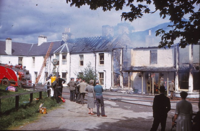 Surveying the damage.