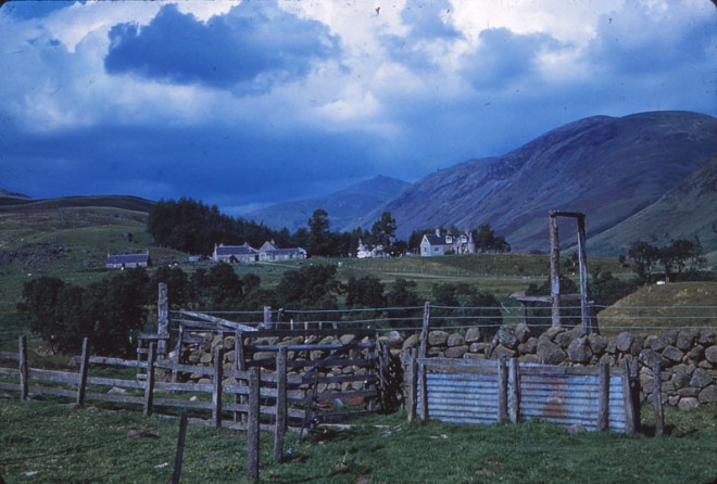 A view towards some of the houses on the Dalmunzie estate.