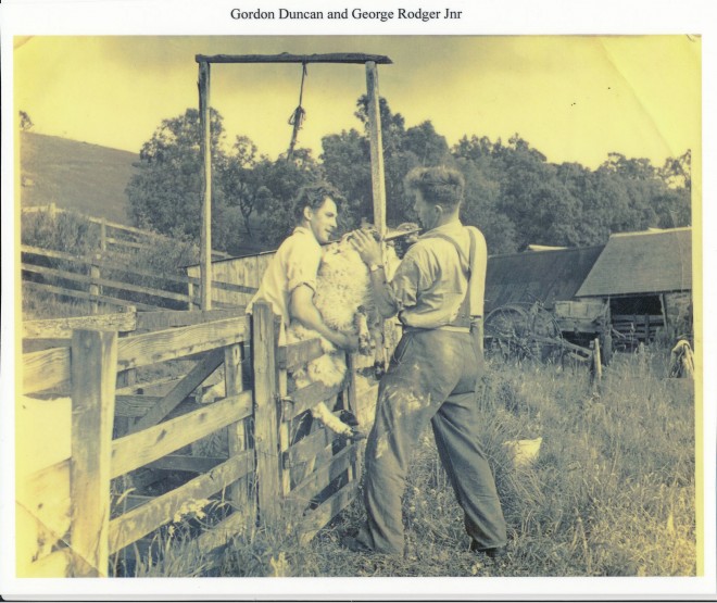 Gordon Duncan and George Rodger Jnr, c. 1940.