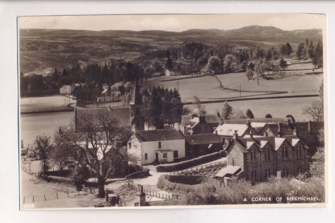View of Kirkmichael, with the school in the bottom right-hand corner, c. 1940.