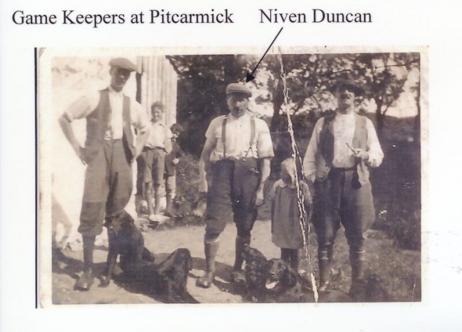 Game Keepers at Pitcarmick, c. 1930.