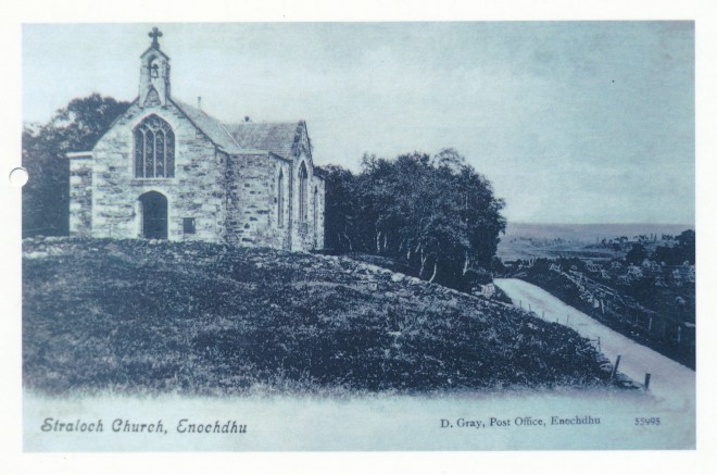 Straloch Church, Enochdhu, c. 1910.