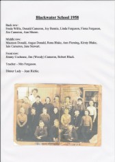 Blackwater School 1958