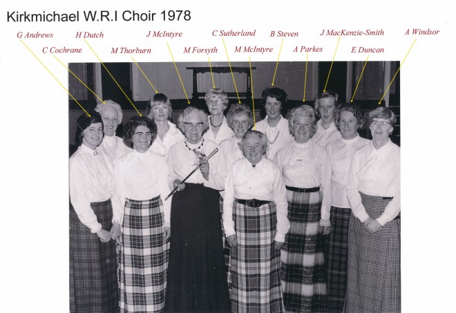 The Woman's Rural Institute (WRI) have been a very important group for certain women throughout the years. This is a picture of the area's WRI choir in 1978.