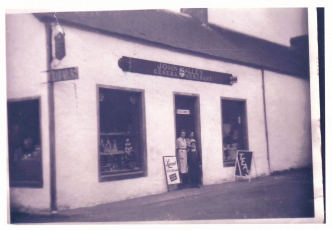 Halley's Stores, Kirkmichael, owned by John Halley. Date unknown.