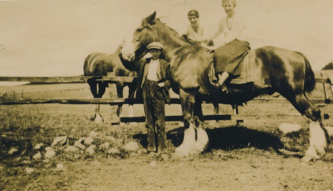 Women, Child, and Horse