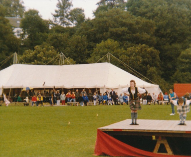 Highland dancing. Strathardle Gathering, 1988.