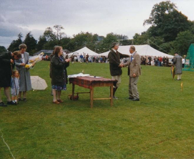 Agricultural prize.  Strathardle Gathering, 1989.