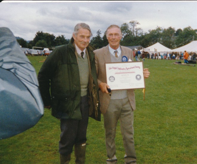 Agricultural prize.  Strathardle Gathering, 1989.