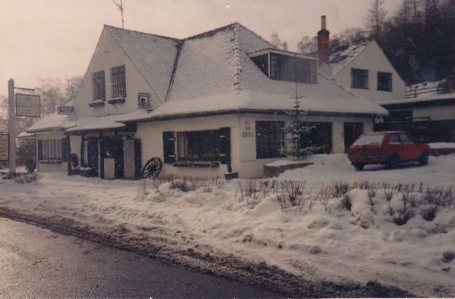 The Inn in winter. Lots of visitors came at this time for the skiing and a rowdy Scottish Hogmanay.