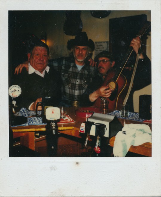 (l-r): Donald Ferrier (landlord of the Glenisla Hotel), Ivy's husband, and Ronnie Buchan.