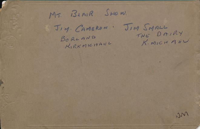 Mount Blair Show (back). This used to be an agricultural show, but we know little else about it. do you?