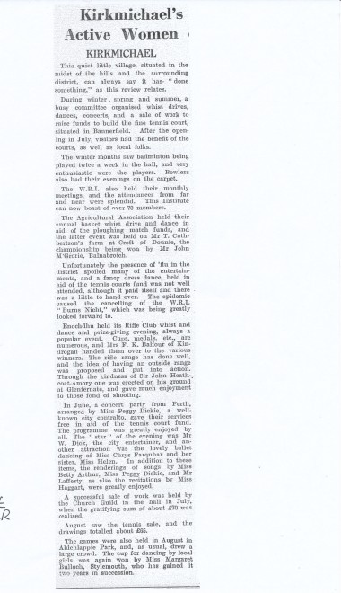 Kirkmichael's Active Women