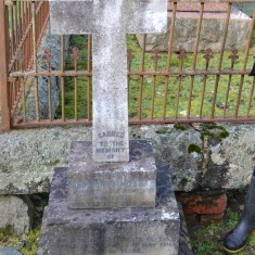 The grave of Harry Morrison and his father in Kirkmichael Church cemetery.