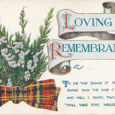 Postcard from Peter Mitchell's brother Adam to his sister Jemima, recieved on 17/07/1916. See gallery description for transcription.