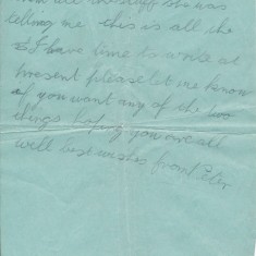 Letter from Peter Mitchell to his mother, sent from the HMS Defence (3/3)