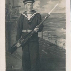 Peter Mitchell, who joined the Royal Navy Volunteer Reserve with his best friend Harry Morrison.