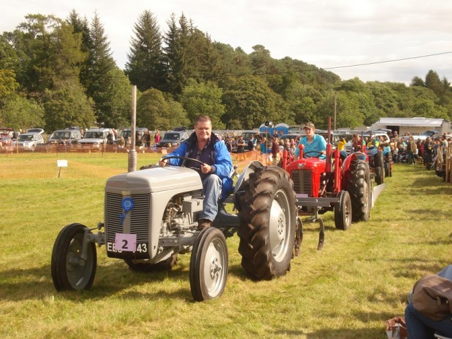 Tractor parade at Strathardle Gathering