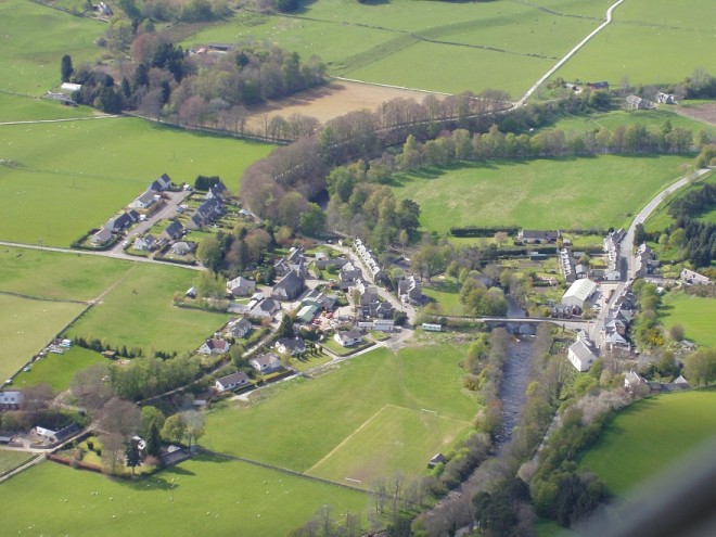 Kirkmichael village from the air 2005