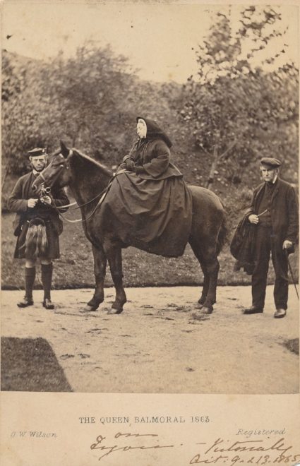 A thank you postcard from Queen Victoria after visit to Kindrogan 9th October 1865.