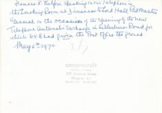 Opening of Telephone Exchange (1) back