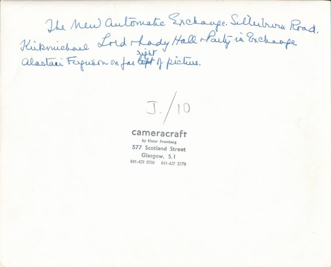 Opening of Telephone Exchange (4) back