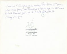 Opening of Telephone Exchange (6) back