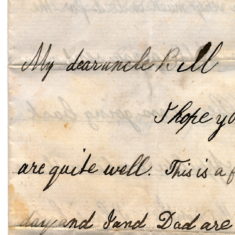 WKLETTER81OF3 William Keir's Christmas Thank You Letters from his nephews Frank and Willy Balfour 1st January 1878