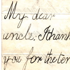 Christmas Thank You Letter from his nephew Willy Balfour 1st January 1878 Christmas Thank You Letter from his nephew Willy Balfour 1st January 1878 page 1. 10 shillings in 1878 was worth £193.84 in the year 2000.