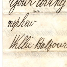 Christmas Thank You Letter from his nephew Willy Balfour 1st January 1878 page4 Christmas Thank You Letter from his nephew Willy Balfour 1st January 1878 page4