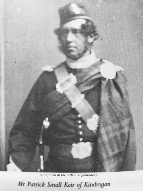 Patrick Keir was a well thought of Gentleman.  His Friends and Neighbours presented him with a large silver jug & salver on the lawns of Kindrogan for services to the community.