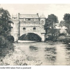 Bridge house from river 1895 postcard Bridge house from river 1895 postcard