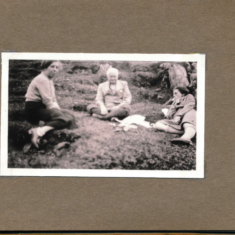 Mr & Mrs Manning resting & Marjorie on left 1937