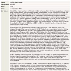 Patrick Fraser bridge house article Patrick Allan Fraser short biography