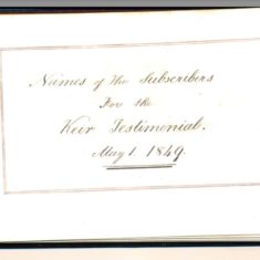 Patrick Keir testimonial page1 The Shaw Family of Finegand Glenshee