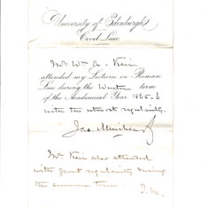 Edin Uni. civil law lecture certificate