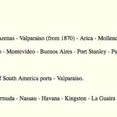 Ligura ports of call From Liverpool to Valparaiso Ligura ports of call From Liverpool to Valparaiso William & Walter embarked on 16 October 1878