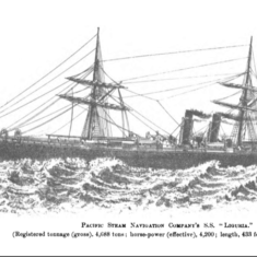 The Liguria The Liguria Steam Ship which took William & Walter to Chile