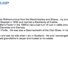 more on the Shaw Family from William Shaw The History of the Shaw Family from William Shaw