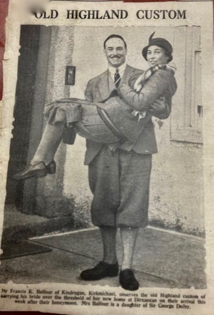 Just back off honeymoon February 1933 at the door of Dirnanean