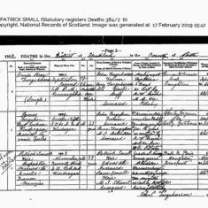 PATRICK KEIR DEATH CERT REGISTER (1) PATRICK KEIR DEATH CERT REGISTER in 1889 (1)